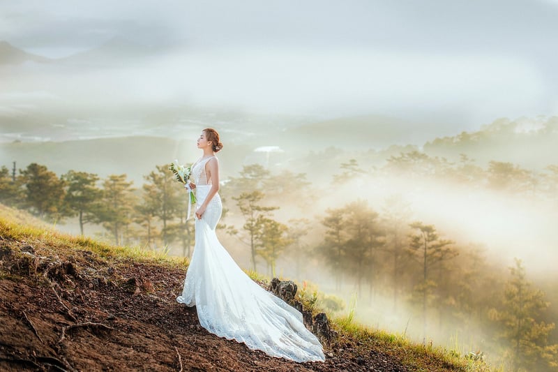 Celestial-themed Wedding Gown